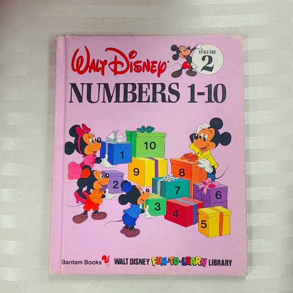 Vintage Walt Disney Numbers 1-10 Book